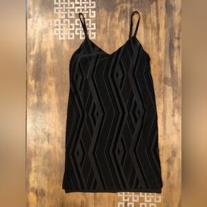 🤍Necessary Objects Design Lab Black Vneck Velvet Mini Dress Size XS
